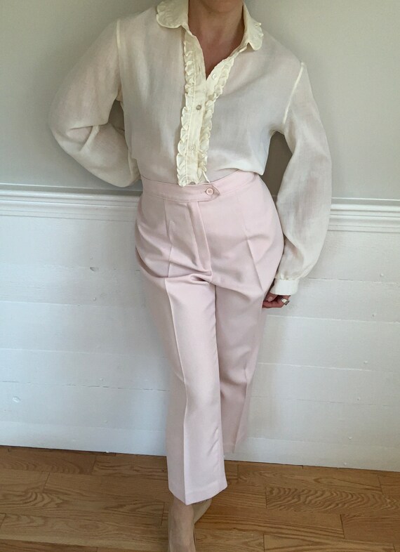 1970's-80's Light Pink Pleated Pants | Carriage Court Fit | 1970's-80's Light Pink Pleated Pants | Carriage Court Fit |