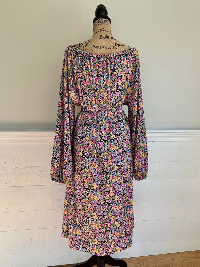 1960s Floral Peasant Dress Mumu Etsy