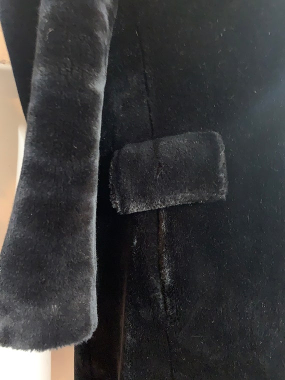 1960's Black Faux Fur Coat Borgazia 