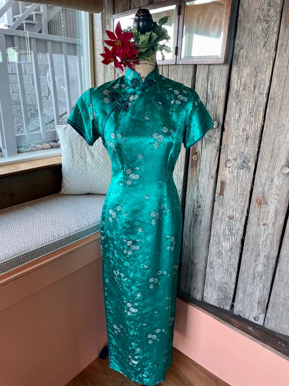 1960’s Cheongsam Dress | Teal | Solz Squirrel |