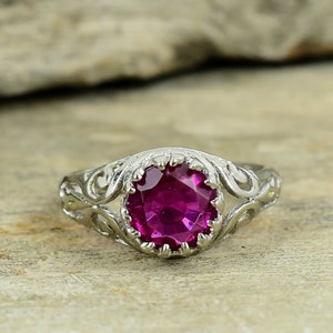 Natural Pink Topaz Ring, 925 Sterling Silver Ring, Topaz Ring, Minimalist Ring Wedding Ring Gift For Her Ring For Women, Round Cut Ring
