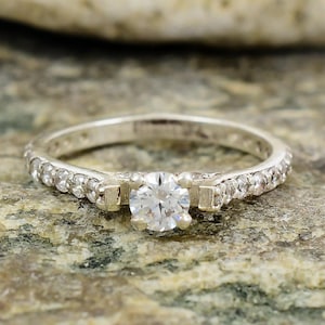 Moissanite Ring, 925 Sterling Silver Ring, Diamond Moissanite Ring, Round Cut Ring, Anniversary Ring, Ring For Women, Dainty Gift For Her