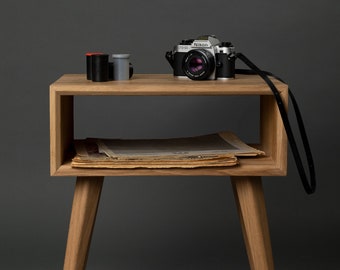 Mid century modern  Oak Nightstand Bedside table