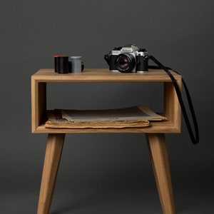 Mid century modern  Oak Nightstand Bedside table