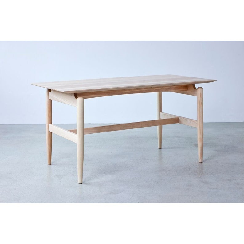 modern dining table ash scandinavian office desk mid century design image 1