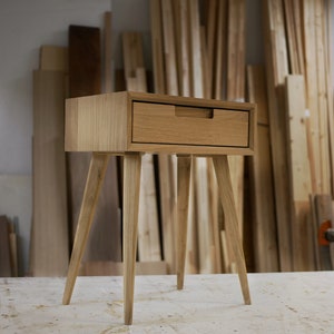 Mid century modern Nightstand Bedside table (tall version)