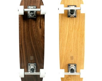 Premium Oak Walnut Cruiser Skateboard, Custom Unique Longboard Retro Mini Skateboard