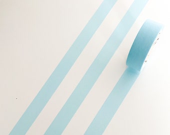 Matte Pastel Aqua Blue Washi Tape - 15mm x 8m