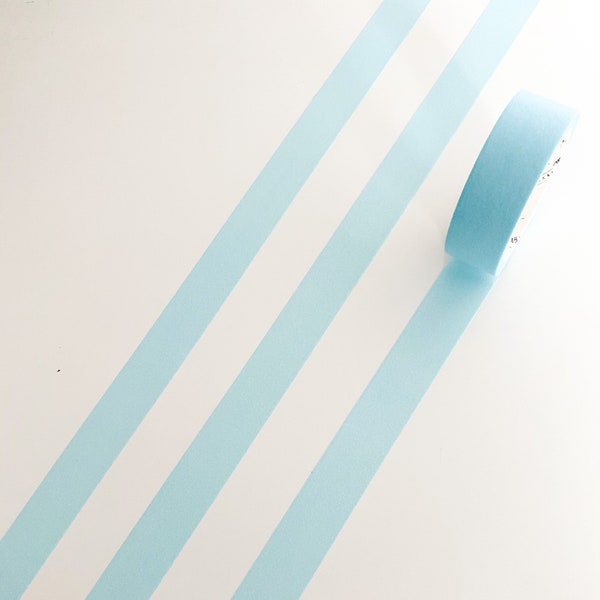 Matte Pastel Aqua Blue Washi Tape - 15mm x 8m