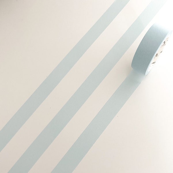 Matte Pastel Grey Blue Washi Tape - 15mm x 8m