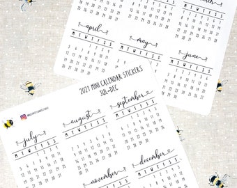Everyday Calendar Stickers Etsy