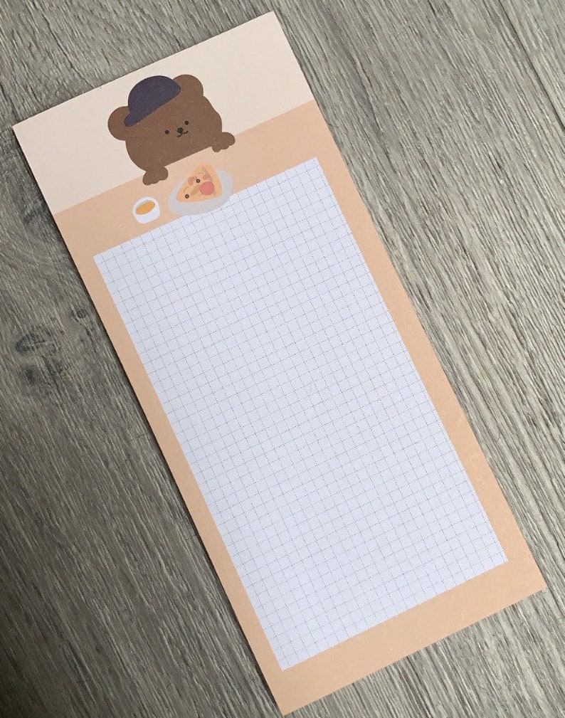Cute Bear Notepad Organisation to Do List Etsy UK