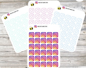 Social Media Sticker Icons - Instagram Icons - Sticker Sheet - I-01