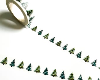 Winter Fir Tree Washi Tape - Christmas - 15mm x 10m