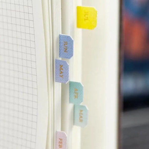 Monthly Calendar Dividers | Tab Stickers | Calendar Sticker | 1 Sheet | Ombré | Organisation |