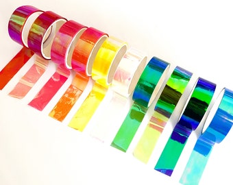 Irisierendes Holographic - Regenbogen Einhorn - Washi Tape - 10er Set - Shiny Tape - 15mm x 5m