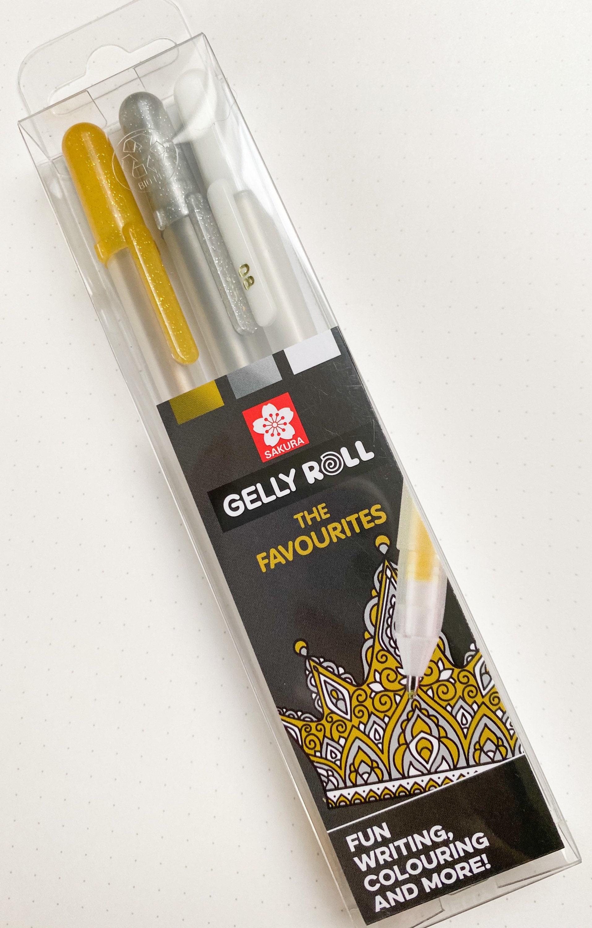 Sakura Gelly Roll Gel Pens - 05/08/10 - Bright White Ink - Blister