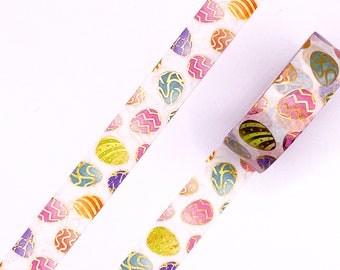 Rainbow Foil Easter Egg  |Easter Washi Tape - 15mm x 10m