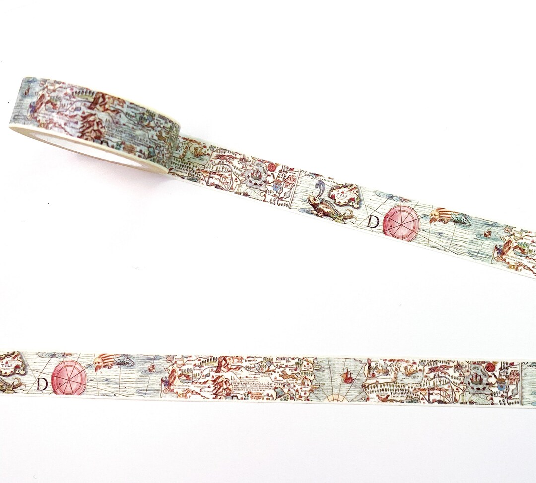 Vintage Map Pattern Atlas Pattern World Washi Tape 15mm X 10m - Etsy UK