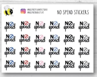 No Spend Stickers - Budget Planning Tool