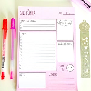 The Daily Planner - Daily Planner Notepad - A5 - 50 Pages - To Do List