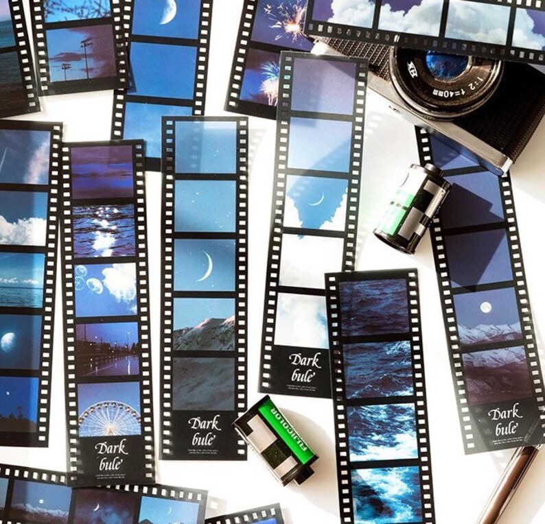 Retro Film Negative Stickers Vintage Camera Movie Reel Etsy