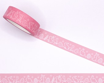 Pink Easter Bunny and Egg |Easter Washi Tape - 15mm x 10m