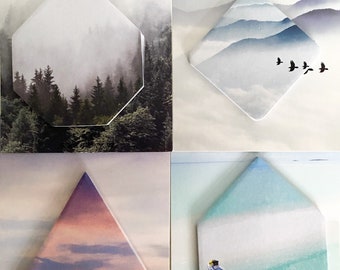 Landscape Artistic Sticky Memo Notes