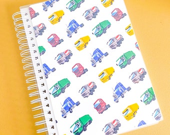 Trucks Reusable Sticker Album - Holographic Shards - 5 x 7 inch -  Lorry - Car - Vehicle - Sticker Book - reuse