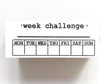 Weekly Habit Tracker Wooden Stamps | Journal Stamps | Organisation | Habit Tracker | Week Challenge | Diary | Journal Stamps