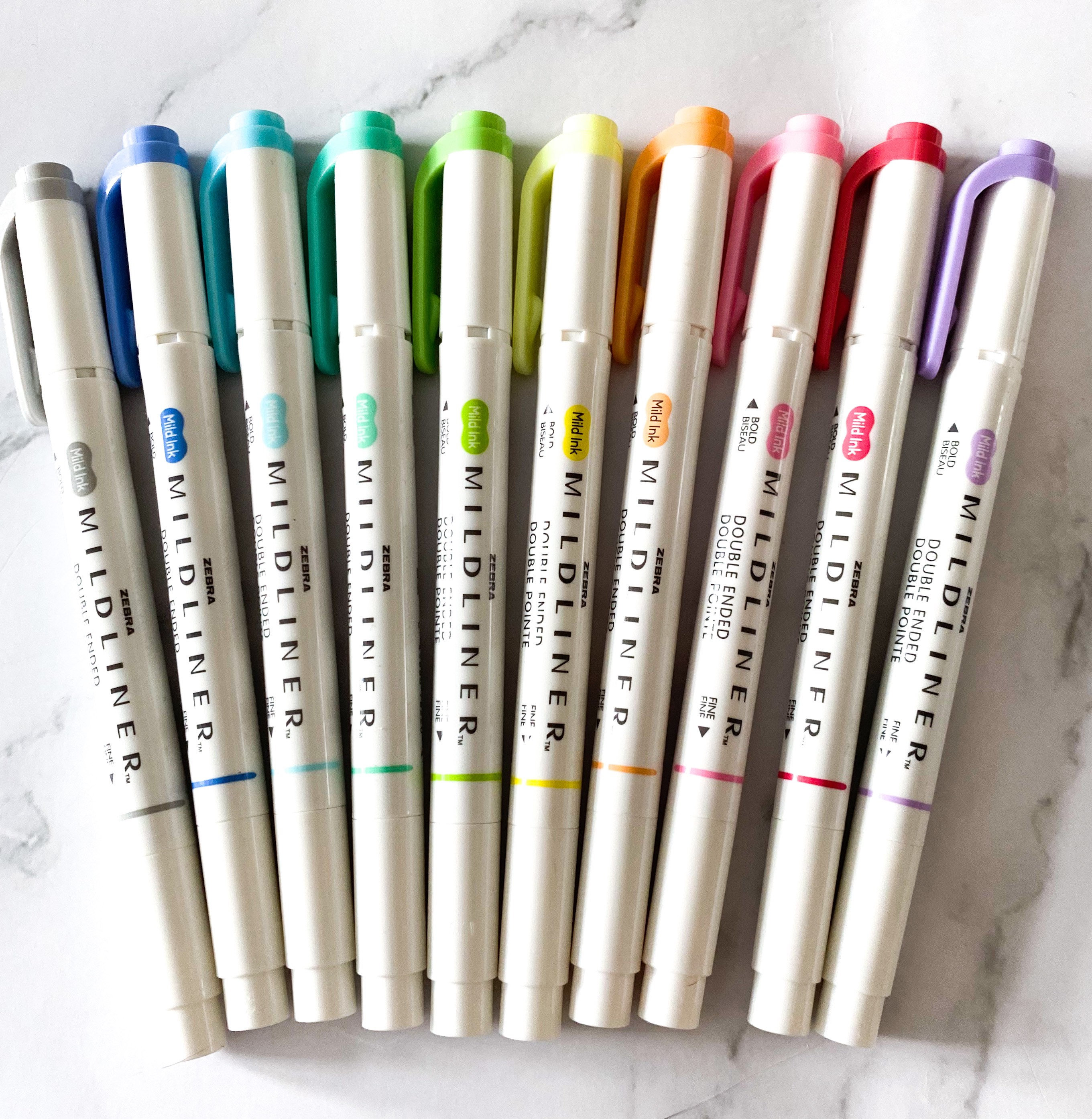 ZEBRA Mildliner Double-sided Highlighter Fine / Bold 5 Gentle Color Set 