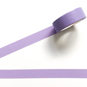 Matte Lilac Purple Plain Washi Tape - 15mm x 10m