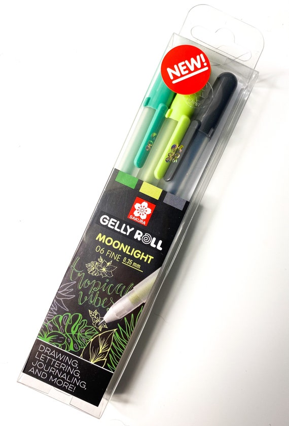 Gelly Roll Moonlight Fine Point Pens 5/Pkg-Grays