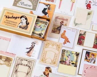 Vintage Advert Stickers | 60pcs | Matchbox Sticker Set | Ladies | Floral | Retro | Individual Stickers