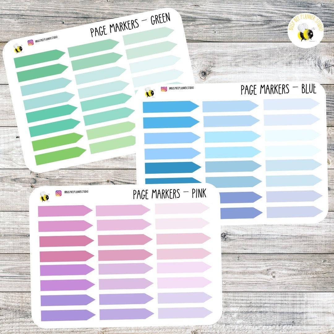 Page Marker Stickers - Arrow Stickers- Functional Planning Sticker - F ...