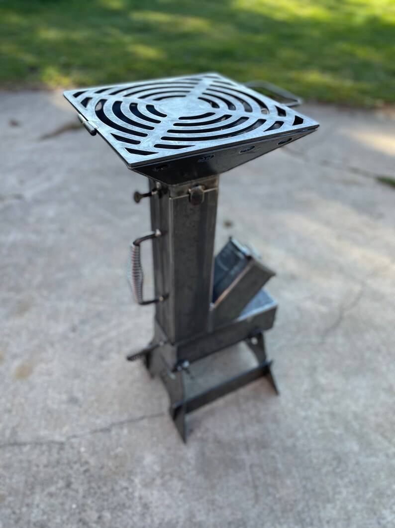 Rocket Stove Grill Attachment Grill Accessory Camping Gear Etsy
