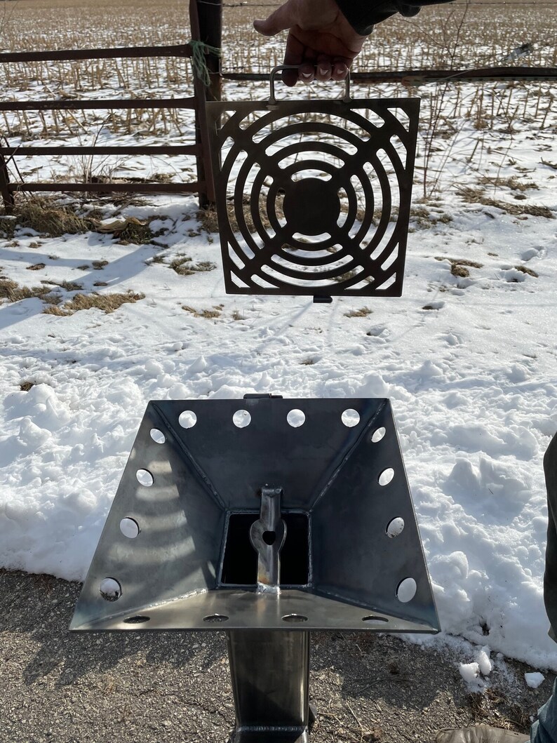 Rocket Stove Grill Attachment Grill Accessory Camping Gear Etsy