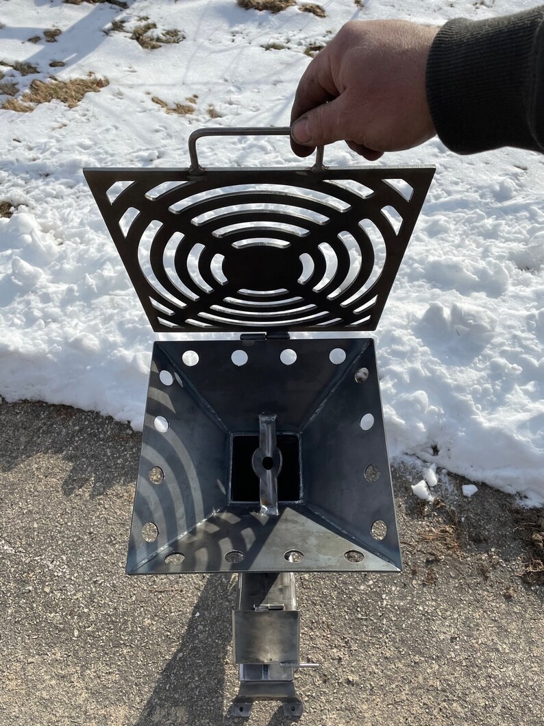 Rocket Stove Grill Attachment Grill Accessory Camping Gear Etsy