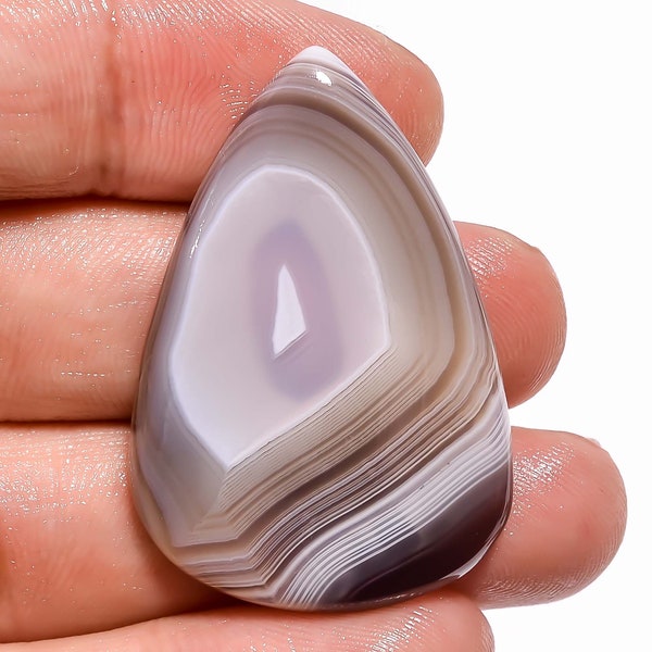 37.70 Ct. Fabulous AAA Quality  Natural Botswana agate Pear Shape Cabochon Loose Gemstone For Jewelry 38x26x5 mm