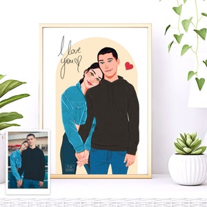 Custom Pet Portrait,  Personalised portrait, Custom Cartoon portrait, Cartoon couple portrait, cartoon style , Custom Cartoon pet commission