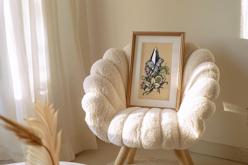 Stampa artistica del profumo Angel di Thierry Mugler: decorazione femminile per la toeletta immagine 6