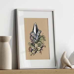 Stampa artistica del profumo Angel di Thierry Mugler: decorazione femminile per la toeletta immagine 2