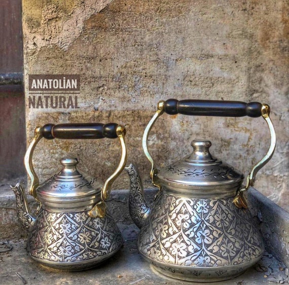Handcrafted Tea Kettle Turkish Copper Teapot Copper Kettle Etsy