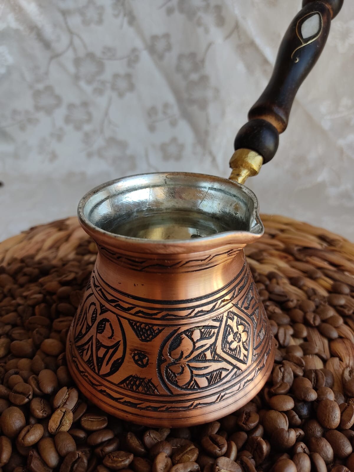 Handmade Copper Coffee Pot Turkish 