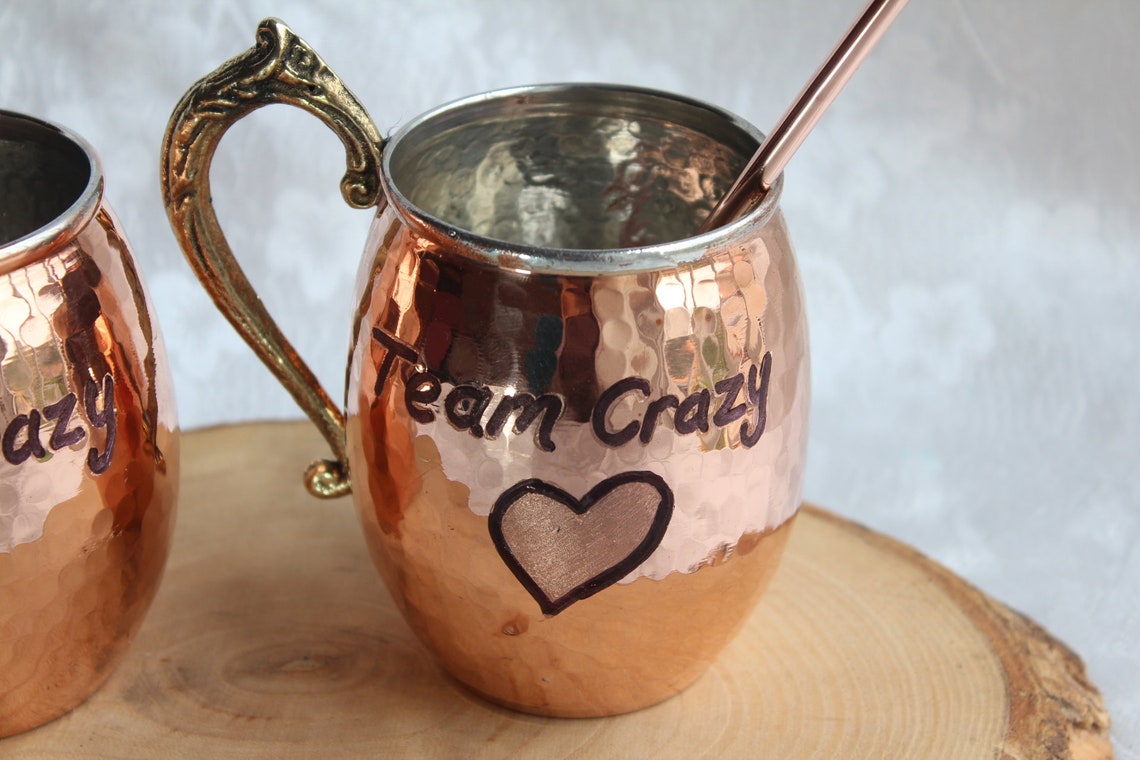 2 x Personalized Moscow Mule Mug Set Wedding Anniversary Gift Etsy
