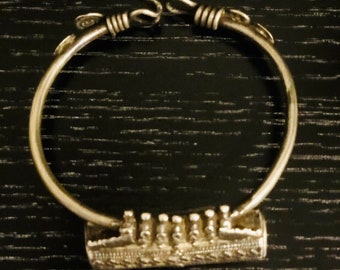 Rare Vintage Amulet Silver Armlet From Gujarat