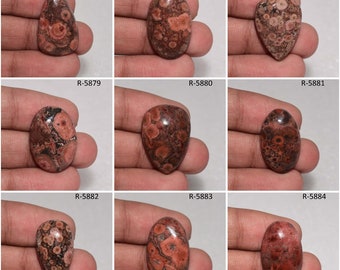 18.75 Cts. Beautiful Natural Designer Poppy Jasper Pear Cabochon Light Red Brown color Pendant size 30x25x4 mm