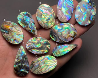 Coquille d'ormeau de qualité supérieure Cabochon 100 % naturel, pierre précieuse en vrac pour la fabrication de bijoux Code ZL-240