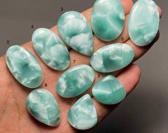 Hemimorphite Top Grade Quality Hemimorphite Cabochon Loose Gemstone For Making Jewelry Code ZL-292