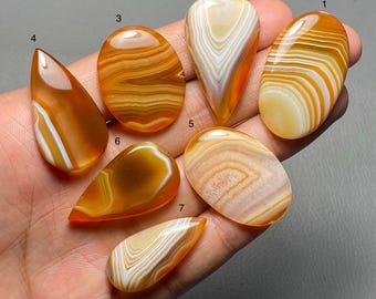 Roter Botswana Achat Bestnote Qualität 100% Natur Cabochon Loser Edelstein für die Herstellung von Schmuck Code ZL-717